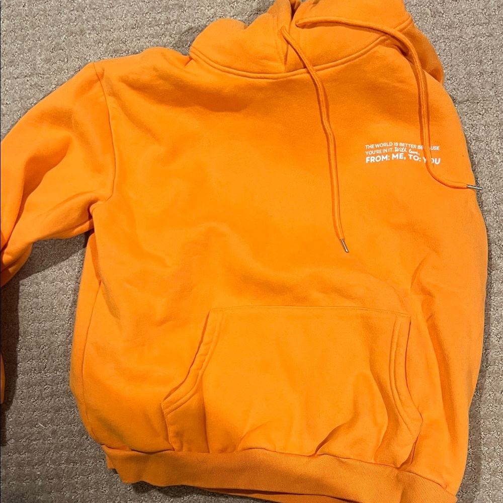 Orange Hoodie Sweatshirt